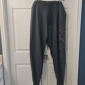 New 3x Mens AC/DC Gray Sweats Elastic Waist Drawstring  AC/DC logo Rock Banc